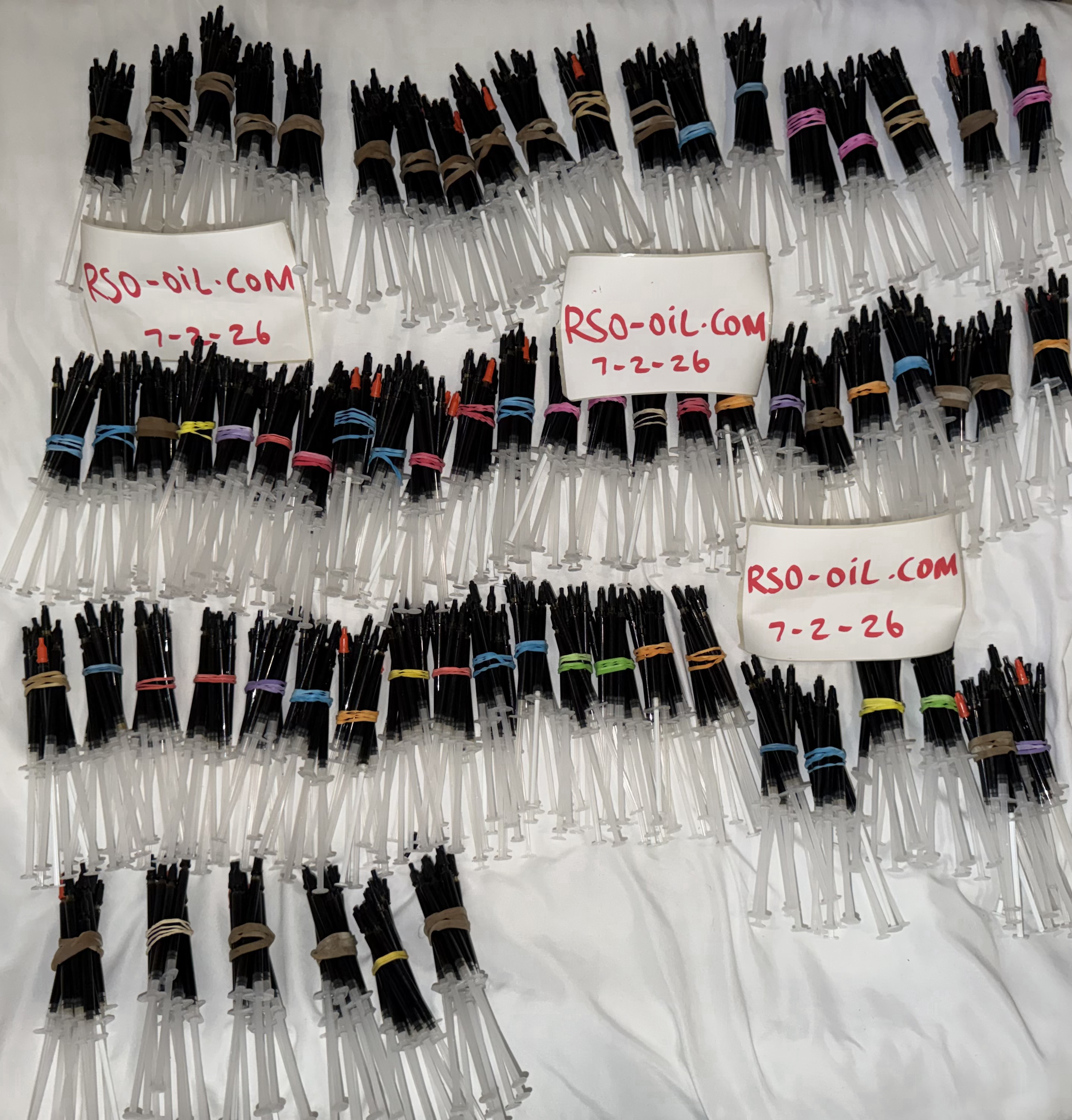 Fresh February batch of thin 1ml RSO syringes UK - rso-oil.com